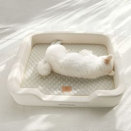 [Copper Life] Eco-friendly Antibacterial Dog Cat Crate Sofa Square Cushion - Antibacterial Deodorization, Waterproof, Copper Fiber Pad - Made in Korea